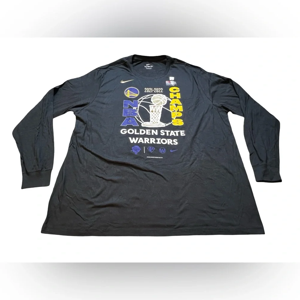 Nike Golden State Warriors 2021-2022 NBA Champs‎ Long Sleeve Tee Black men’s XXL